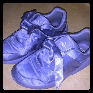Puma by Rihanna purple bow sneakers